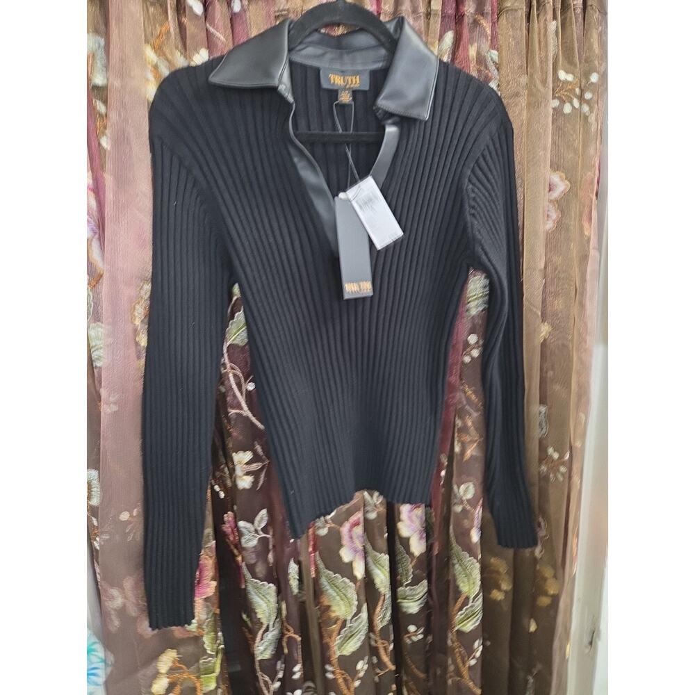 Truth By Republic Ribbed Sweater Large New - Picture 4 of 14